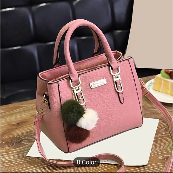 Yrendy elegant Pink zip tote w adjustable on off shoulder strap - Picture 1 of 5